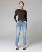 Light Blue Slim Straight Jeans | The Victoria